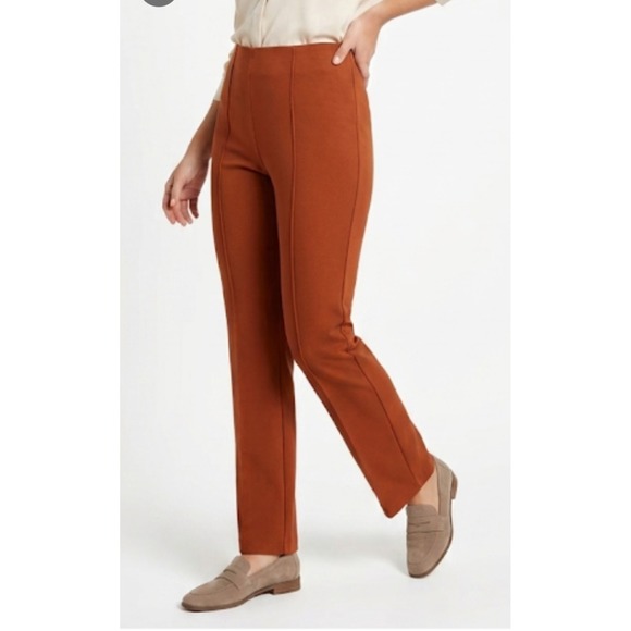 retrology Pants - Women's Retrology Size Large Petite Autumn Rust Orange Barely Boot Pull On...